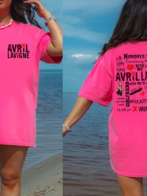 Avril Lavigne Song Title Shirt Avril Lavigne Merch Tshirt riracha 2