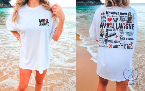 Avril Lavigne Song Title Shirt Avril Lavigne Merch Tshirt riracha 4