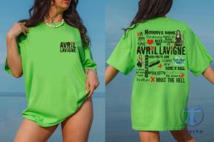 Avril Lavigne Song Title Shirt Avril Lavigne Merch Tshirt riracha 5