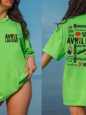 Avril Lavigne Song Title Shirt Avril Lavigne Merch Tshirt riracha 5