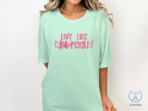 Inspirational Live Like Aubreigh T Shirt Motivational Winged Text Tee Positive Message T Shirt riracha 4