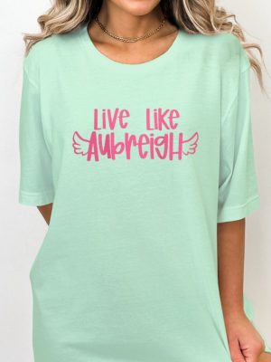 Inspirational Live Like Aubreigh T Shirt Motivational Winged Text Tee Positive Message T Shirt riracha 4