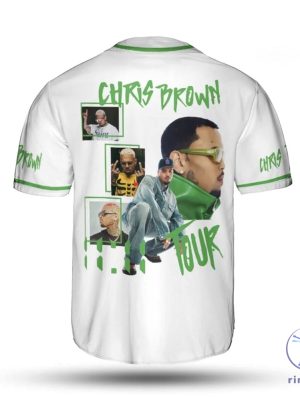 Christ Brown 11 11 Tour Baseball Jersey Chris Brown New Album Design Shirt Green Line Baseball Jersey Shirt Collection riracha 2