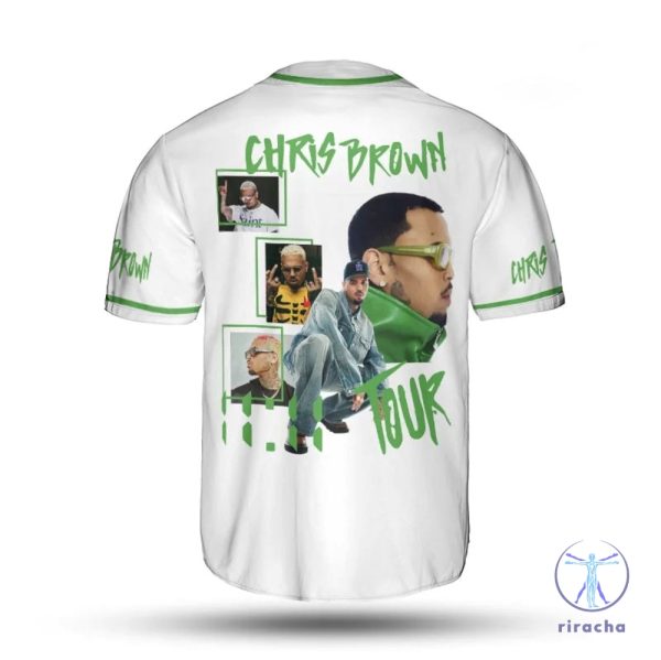 Christ Brown 11 11 Tour Baseball Jersey Chris Brown New Album Design Shirt Green Line Baseball Jersey Shirt Collection riracha 2