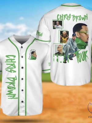 Christ Brown 11 11 Tour Baseball Jersey Chris Brown New Album Design Shirt Green Line Baseball Jersey Shirt Collection riracha 3