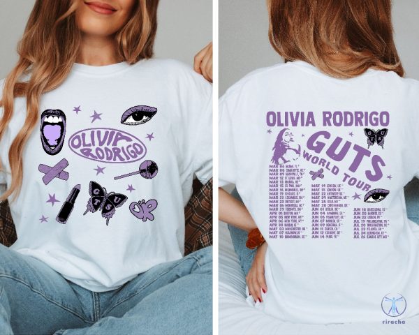 Olivia Rodrigo Guts Tour 2024 Shirt The Guts World Tour 2024 Shirt Olivia Rodrigo T Shirt Olivia Rodrigo Shirt riracha 1