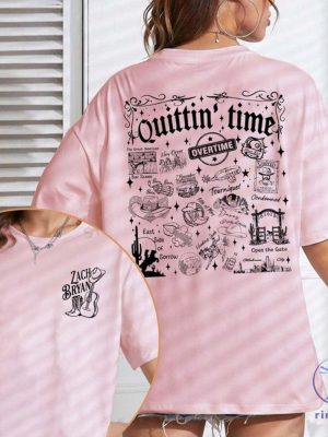 Vintage Zach Quittin Time Tour 2024 Shirt Zach Bryan Quittin Time Tour Merch Shirt Quittin Time Tour Merch Shirt riracha 2