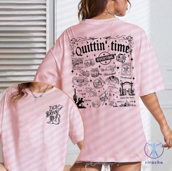 Vintage Zach Quittin Time Tour 2024 Shirt Zach Bryan Quittin Time Tour Merch Shirt Quittin Time Tour Merch Shirt riracha 2