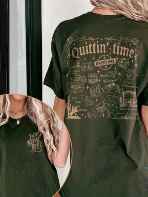 Vintage Zach Quittin Time Tour 2024 Shirt Zach Bryan Quittin Time Tour Merch Shirt Quittin Time Tour Merch Shirt riracha 3