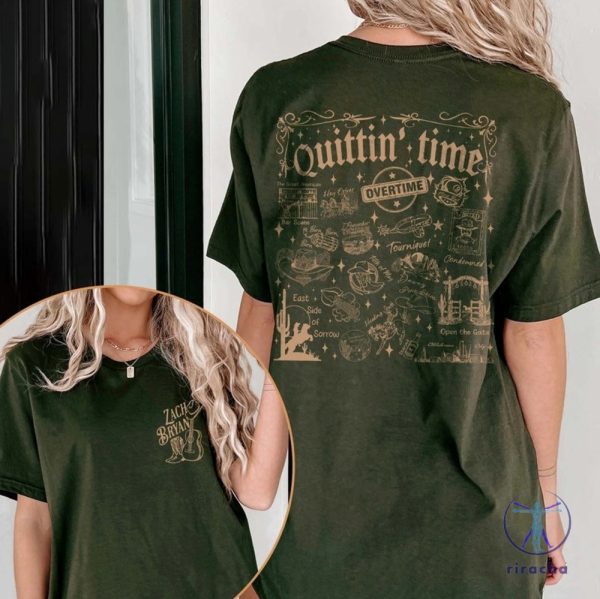 Vintage Zach Quittin Time Tour 2024 Shirt Zach Bryan Quittin Time Tour Merch Shirt Quittin Time Tour Merch Shirt riracha 3