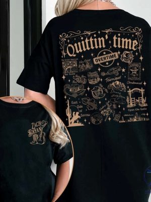 Vintage Zach Quittin Time Tour 2024 Shirt Zach Bryan Quittin Time Tour Merch Shirt Quittin Time Tour Merch Shirt riracha 4