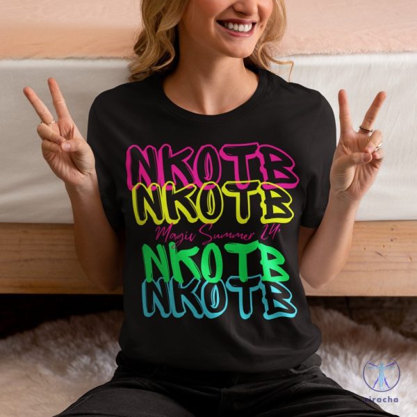 Nkotb Magic Summer 2024 Shirt Neon Nkotb Shirt New Kids On The Block Shirt Retro Nkotb Group Tour riracha 1