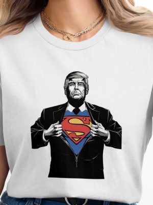 Trump Assassination Attempt Trump Shooting Superman Hero Parody T Shirt Trump Superman T Shirt riracha 3