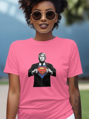 Trump Assassination Attempt Trump Shooting Superman Hero Parody T Shirt Trump Superman T Shirt riracha 5