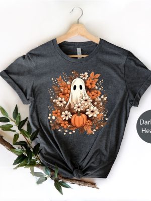 Retro Ghost Shirt Vintage Floral Ghost Halloween Shirt Flower Halloween Shirt Cute Ghost Shirt riracha 2