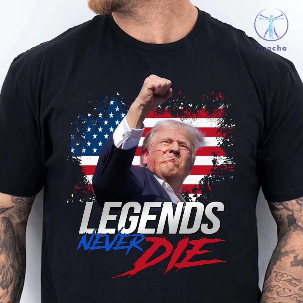 Trump Legends Never Die Trump Fight 2024 Shirt Pennsylvania Rally Shirt Dark