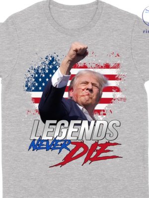 Trump Legends Never Die Trump Fight 2024 Shirt Pennsylvania Rally Shirt Dark riracha 3