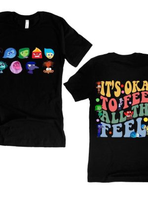 Its Okay To Feel All The Feels Shirt Mental Health Sweatshirt Inside Out 2 Disney Plus Envy Inside Out 2 Shirt riracha 2