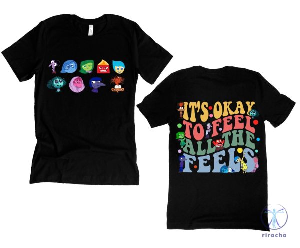 Its Okay To Feel All The Feels Shirt Mental Health Sweatshirt Inside Out 2 Disney Plus Envy Inside Out 2 Shirt riracha 2