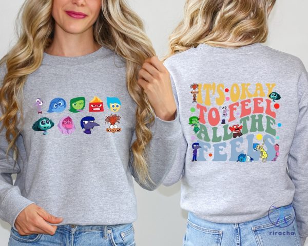 Its Okay To Feel All The Feels Shirt Mental Health Sweatshirt Inside Out 2 Disney Plus Envy Inside Out 2 Shirt riracha 4