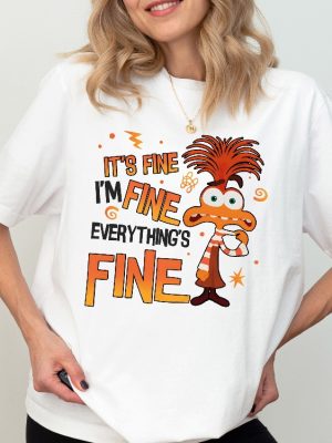 Disney Anxiety Shirt Inside Out 2 Shirt Emotions Shirt Everything Is Fine Anxiety Inside Out riracha 3