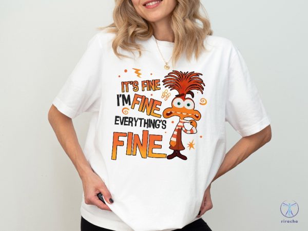 Disney Anxiety Shirt Inside Out 2 Shirt Emotions Shirt Everything Is Fine Anxiety Inside Out riracha 3