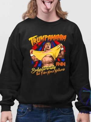 Trump Wrestling Meme Fake News Melania Trump Trumpamania Shirt Hulk Hogan Trump Hulkamania riracha 4