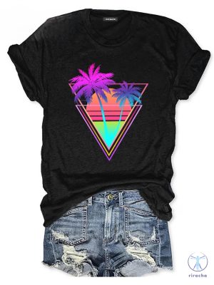 Neon Palm Tree Glow Bright Shirt Neon Palm Tree Glow Bright T Shirt riracha 3