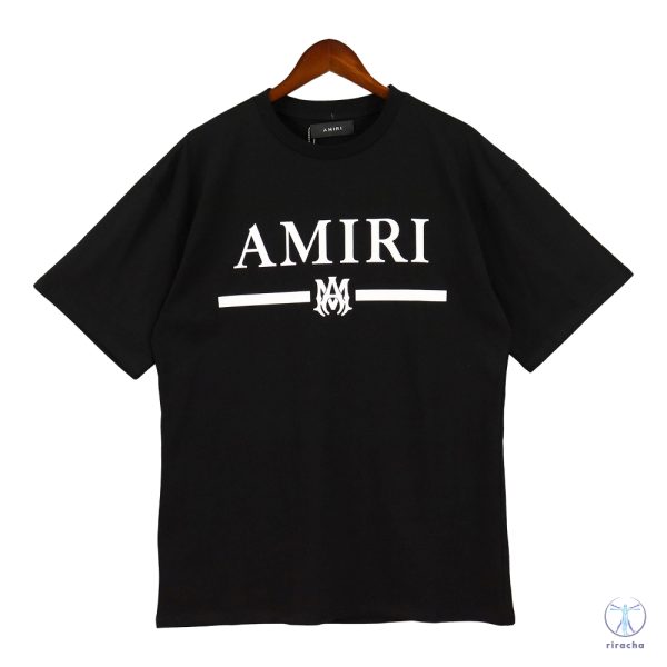 Amiri Beach Shirt Amiri Logo Cotton Tee Vintage Amiri T Shirt Hip Hop Amiri Sweatshirt Amiri Shirt riracha 1