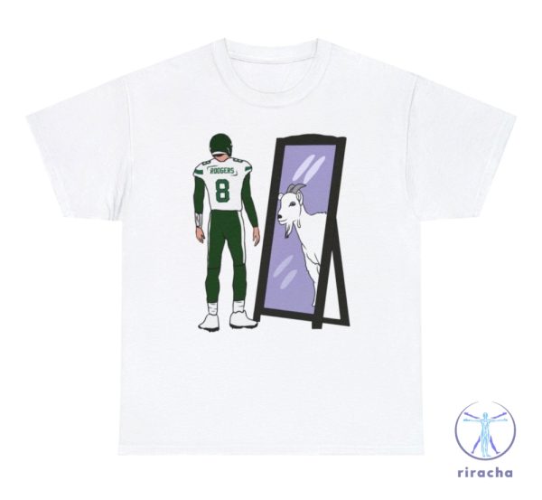 Aaron Rodgers Mirror Goat New York Jets Tshirt Aaron Rodgers Shirt riracha 1