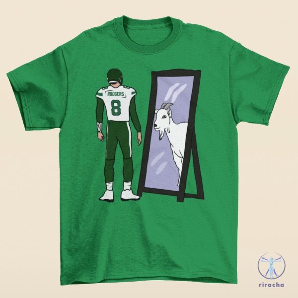 Aaron Rodgers Mirror Goat New York Jets Tshirt Aaron Rodgers Shirt riracha 4