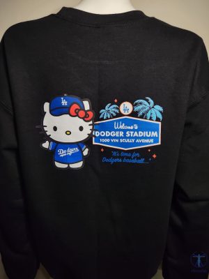 Hello Kitty Dodgers Apparel Hello Kitty Dodgers Hoodie Hello Kitty Dodgers Crewneck Hello Kitty Dodgers Shirt riracha 2