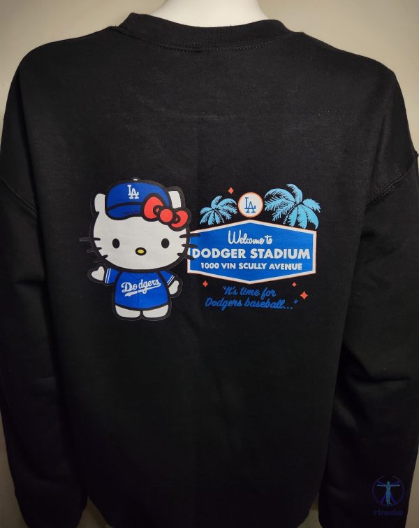 Hello Kitty Dodgers Apparel Hello Kitty Dodgers Hoodie Hello Kitty Dodgers Crewneck Hello Kitty Dodgers Shirt riracha 2