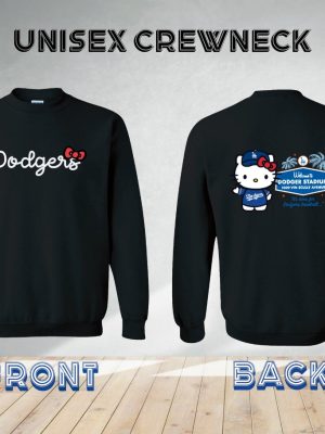 Hello Kitty Dodgers Apparel Hello Kitty Dodgers Hoodie Hello Kitty Dodgers Crewneck Hello Kitty Dodgers Shirt riracha 4