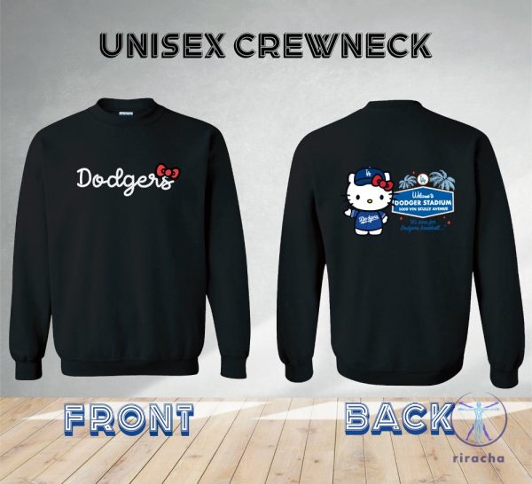 Hello Kitty Dodgers Apparel Hello Kitty Dodgers Hoodie Hello Kitty Dodgers Crewneck Hello Kitty Dodgers Shirt riracha 4