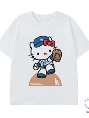 Hello Kitty Dodgers T Shirt Hello Kitty Baseball Tee Los Angeles Dodgers Tee Gifts For Woman Hello Kitty Dodgers Shirt riracha 2