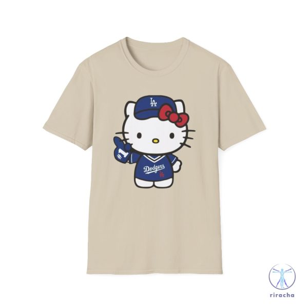 Los Angeles Dodgers Hello Kitty T Shirt Cute Baseball Fan Apparel Hello Kitty Dodgers T Shirt riracha 1