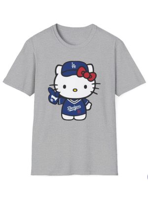 Los Angeles Dodgers Hello Kitty T Shirt Cute Baseball Fan Apparel Hello Kitty Dodgers T Shirt riracha 2