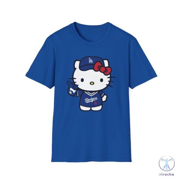 Los Angeles Dodgers Hello Kitty T Shirt Cute Baseball Fan Apparel Hello Kitty Dodgers T Shirt riracha 4