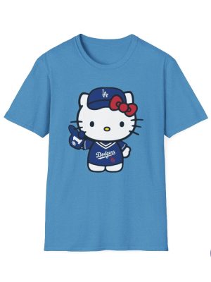 Los Angeles Dodgers Hello Kitty T Shirt Cute Baseball Fan Apparel Hello Kitty Dodgers T Shirt riracha 5