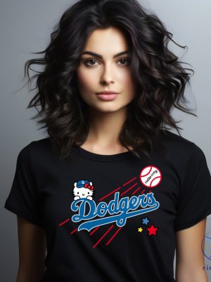 Dodgers Hello Kitty Tee Los Angeles Kitty Shirt Dodgers Fan Shirt Dodgers Merch Hello Kitty Dodgers Shirt riracha 2