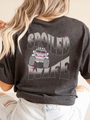 Spoiled Wife Shirt Pink Tire Offroad Girl Power Off Road 4Wd T Shirt Gifts For Jeep Lovers Jeep Tee Shirts riracha 2