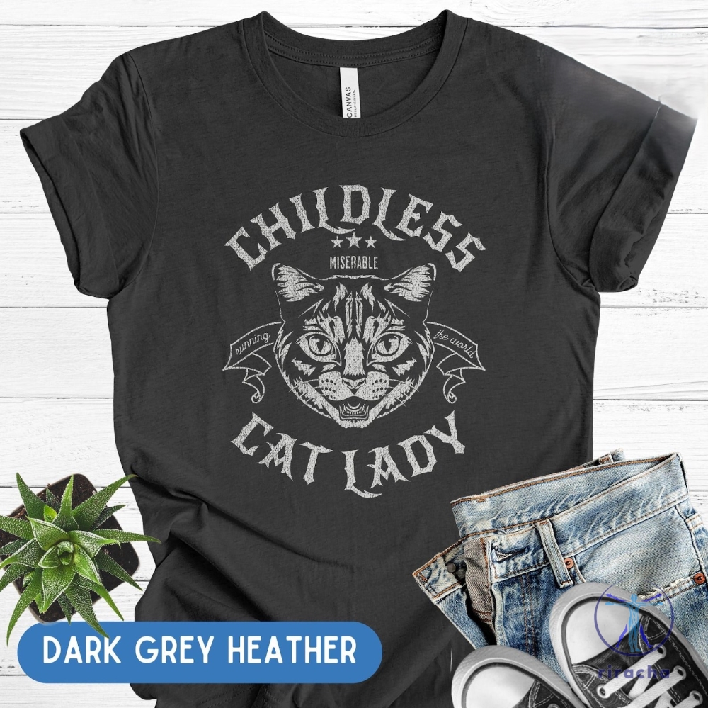 Childless Cat Lady Shirt Rocker Tee Childless Cat Lady Tshirt Kamala Harris Merch Harris For President