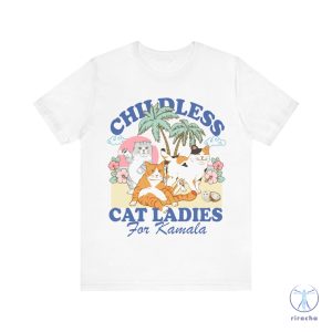 Childless Cat Lady For Kamala Childless Cat Lady For Harris Kamala Coconut Tree Childless Cat Lady Shirt riracha 4