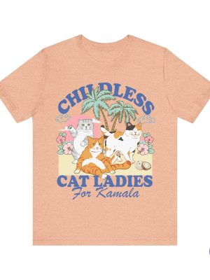 Childless Cat Lady For Kamala Childless Cat Lady For Harris Kamala Coconut Tree Childless Cat Lady Shirt riracha 5