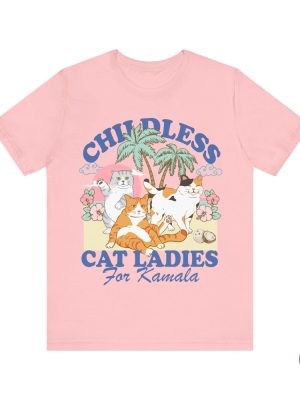 Childless Cat Lady For Kamala Childless Cat Lady For Harris Kamala Coconut Tree Childless Cat Lady Shirt riracha 6