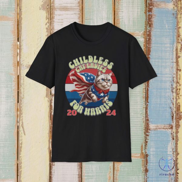 Childless Cat Lady Tshirt Kamala Harris Merch Harris For President Anti Trump Tee Childless Cat Lady Shirt riracha 2