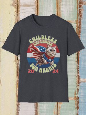 Childless Cat Lady Tshirt Kamala Harris Merch Harris For President Anti Trump Tee Childless Cat Lady Shirt riracha 6