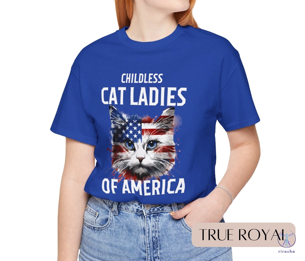 Childless Cat Lady Meme Shirt Kamala Harris 2024 Shirt Madam President Tee Childless Cat Lady Shirt