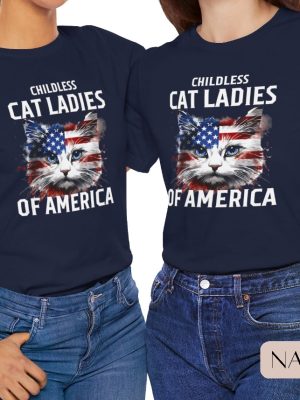 Childless Cat Lady Meme Shirt Kamala Harris 2024 Shirt Madam President Tee Childless Cat Lady Shirt riracha 3